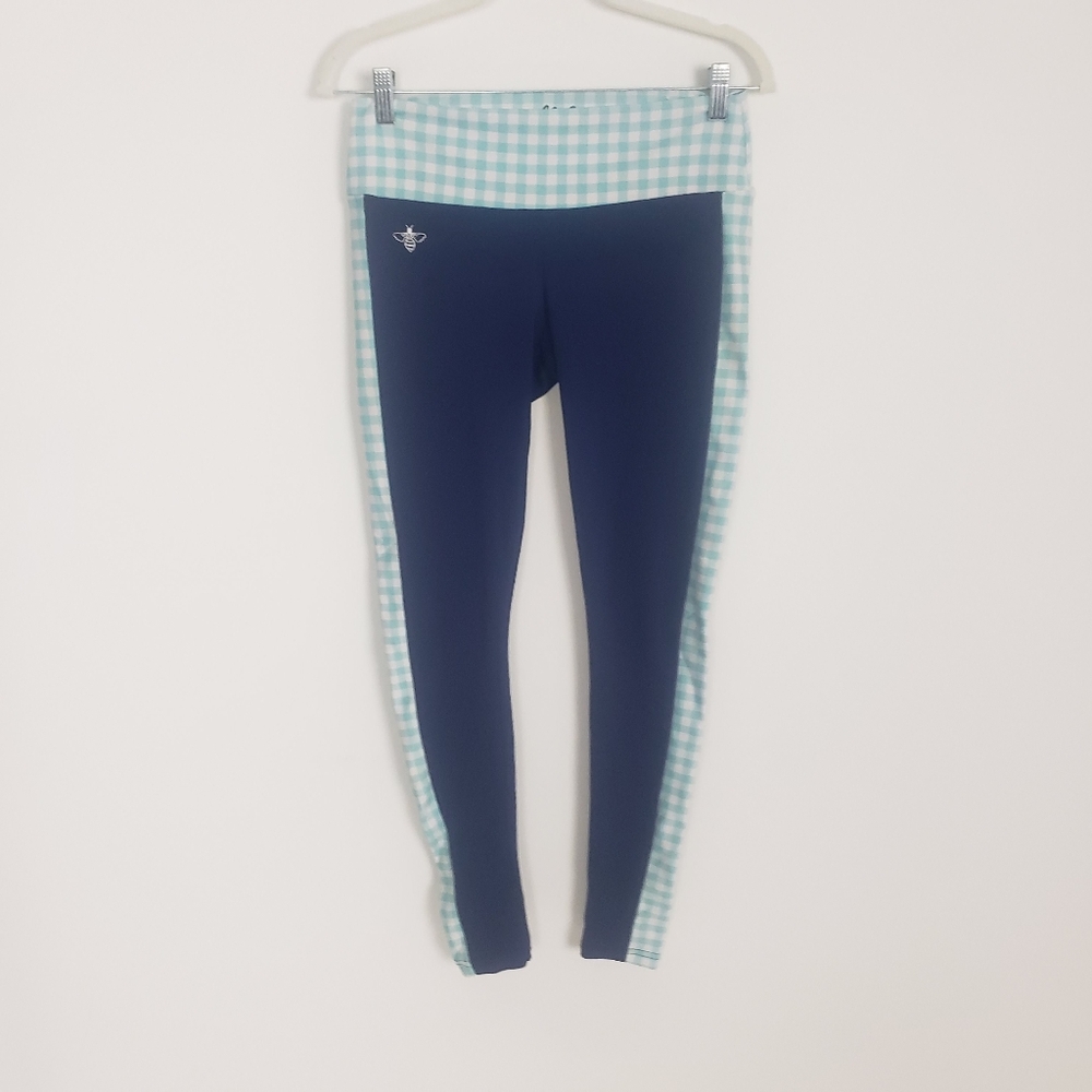 TEAL GINGHAM LEGGINGS BY LILY GRACE